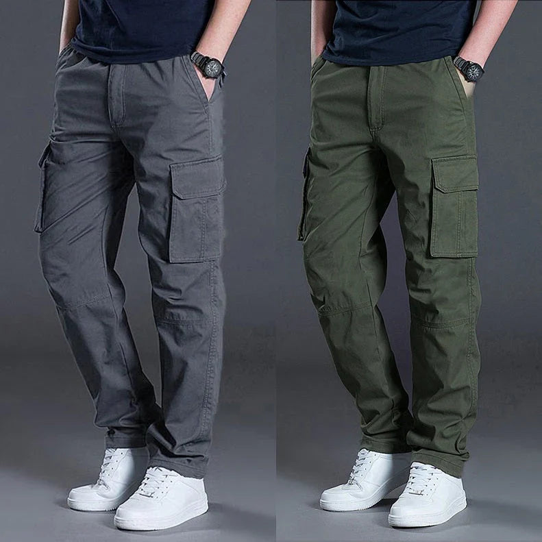 MEN SUMMER CARGO TROUSER PANTS (PACK - 2)