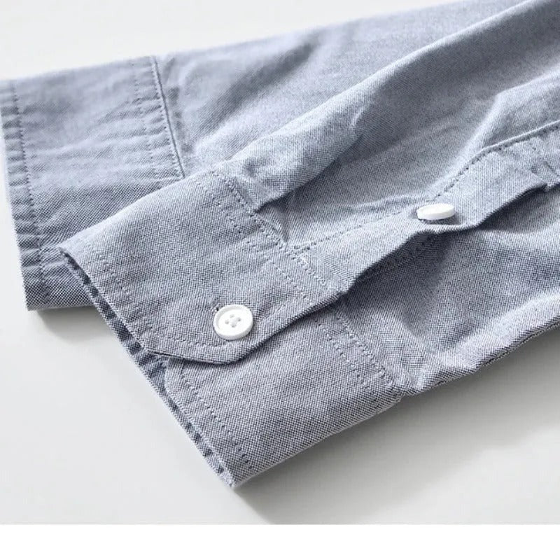 100% Cotton Breathable Soft Oxford Long-Sleeved Shirt ( Pack of 4 )
