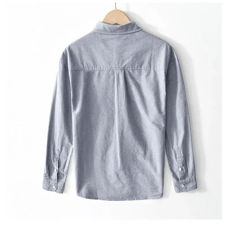 100% Cotton Breathable Soft Oxford Long-Sleeved Shirt ( Pack of 4 )