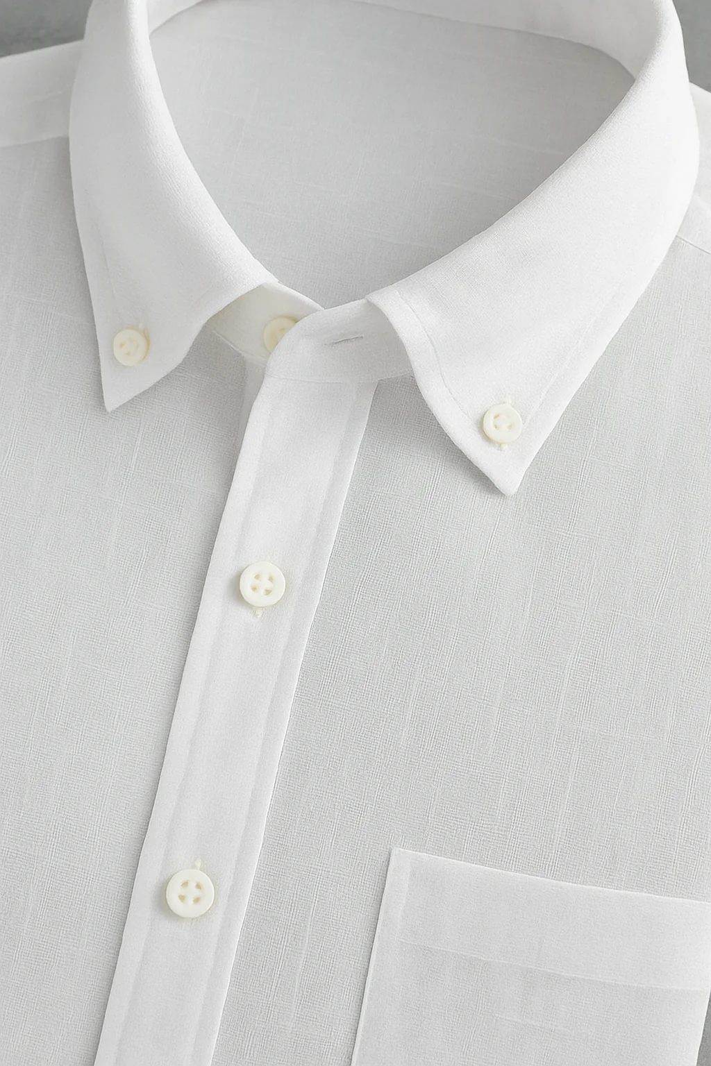 Men's Premium Line White Cotton Linen Shirt Half Sleeves (Pack Of 4)